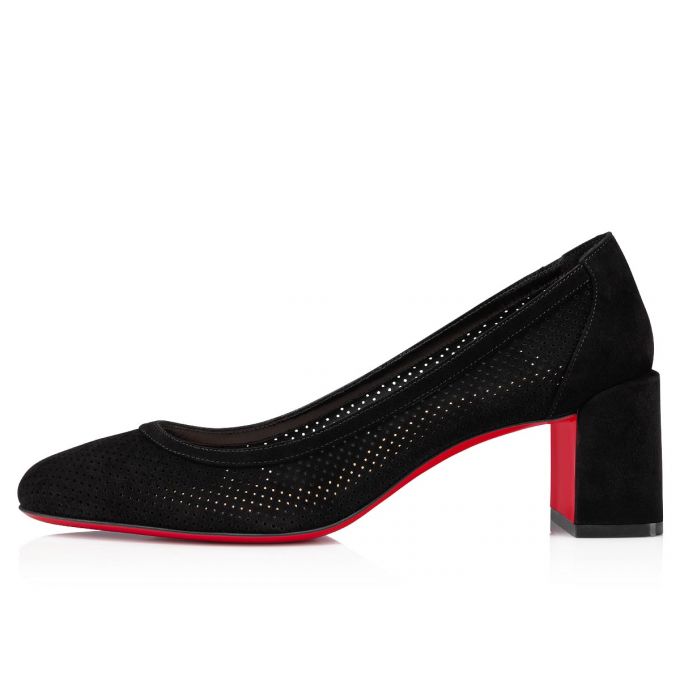 Zapatos De Salon Christian Louboutin Incastrana 55 Veau Velours Pumps Mujer Negros | MX-84130