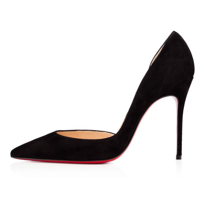 Zapatos De Salon Christian Louboutin Iriza 100 100 Veau Velours Pumps Mujer Negros | MX-13099