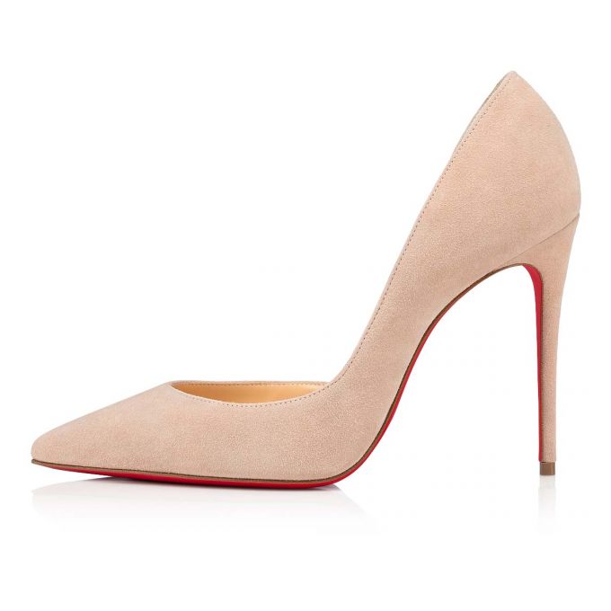 Zapatos De Salon Christian Louboutin Iriza 100 100 Nougat Veau Velours Pumps Mujer Beige | MX-21007