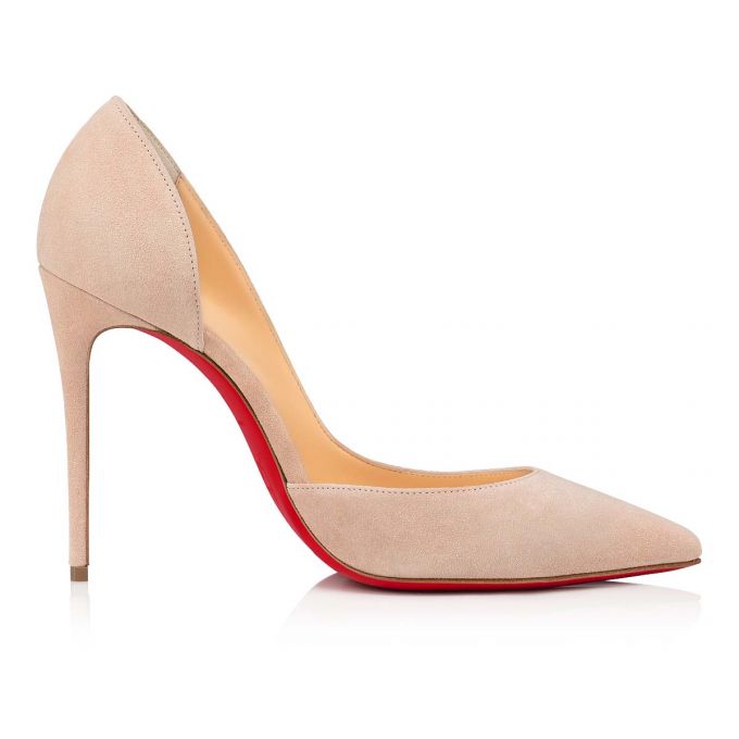 Zapatos De Salon Christian Louboutin Iriza 100 100 Nougat Veau Velours Pumps Mujer Beige | MX-21007