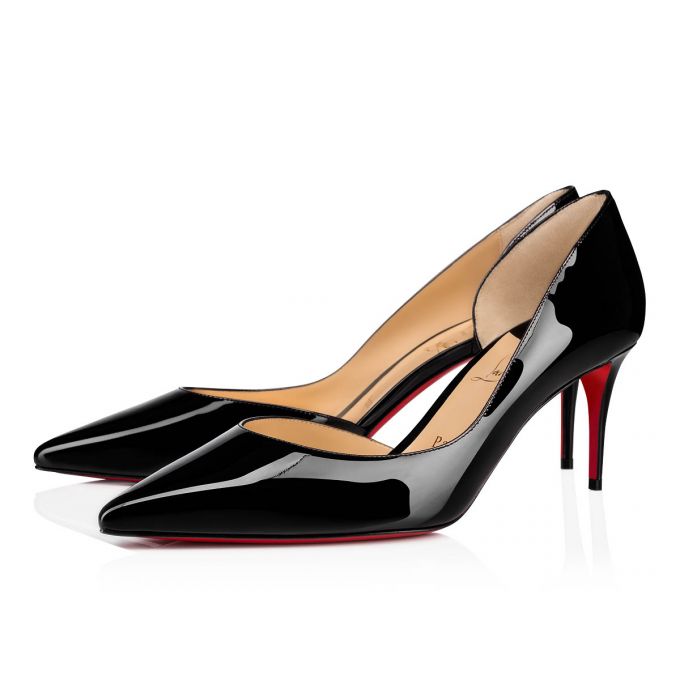 Zapatos De Salon Christian Louboutin Iriza 070 70 Charol Pumps Mujer Negros | MX-22163