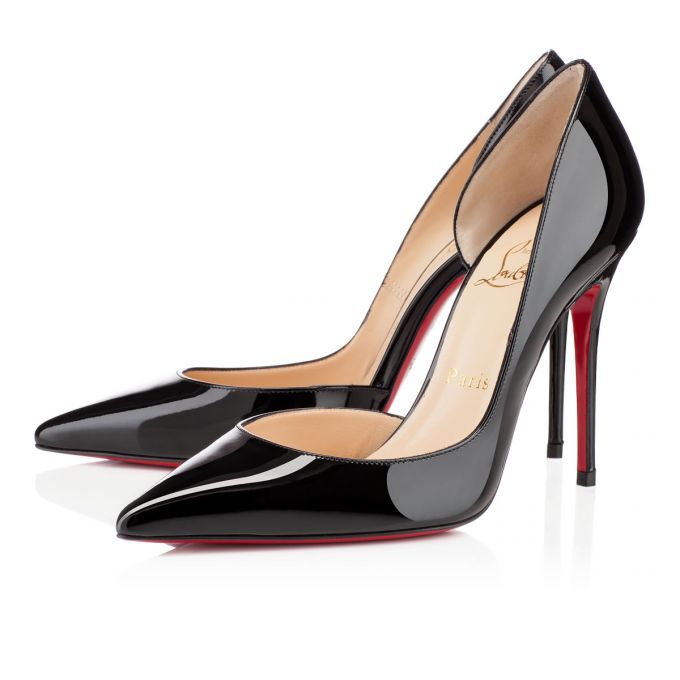 Zapatos De Salon Christian Louboutin Iriza 100 100 Charol Pumps Mujer Negros | MX-48304