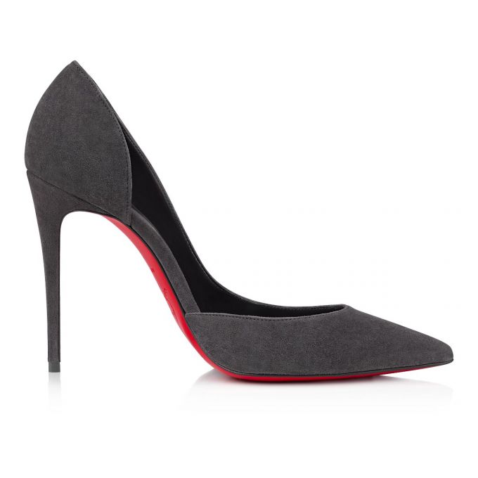 Zapatos De Salon Christian Louboutin Iriza 100 Veau Velours Pumps Mujer Grises | MX-82921