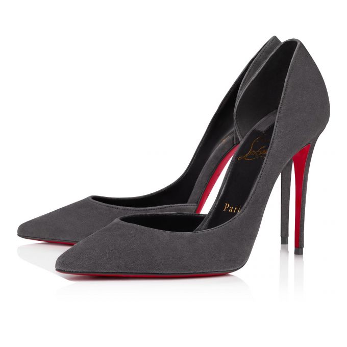 Zapatos De Salon Christian Louboutin Iriza 100 Veau Velours Pumps Mujer Grises | MX-82921