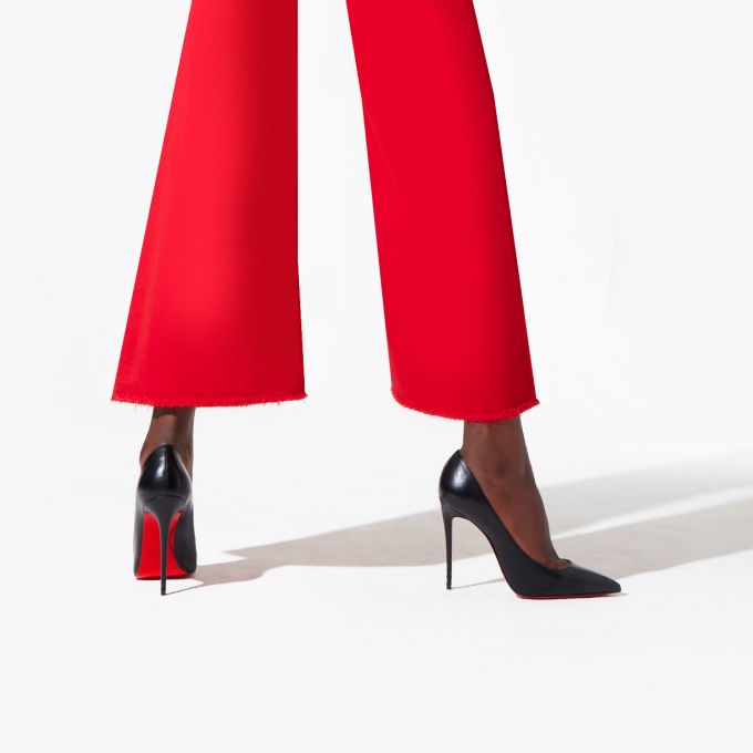 Zapatos De Salon Christian Louboutin Kate 100 Pumps Mujer Negros Rojos | MX-00010