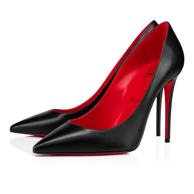 Zapatos De Salon Christian Louboutin Kate 100 Pumps Mujer Negros Rojos | MX-00010