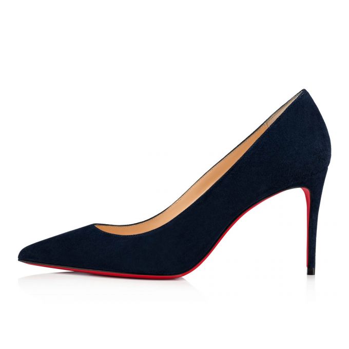 Zapatos De Salon Christian Louboutin Kate 085 85 Marine Veau Velours Pumps Mujer Azul Marino | MX-09132