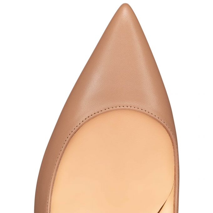 Zapatos De Salon Christian Louboutin Kate 100 Nappa Pumps Mujer Beige | MX-12858