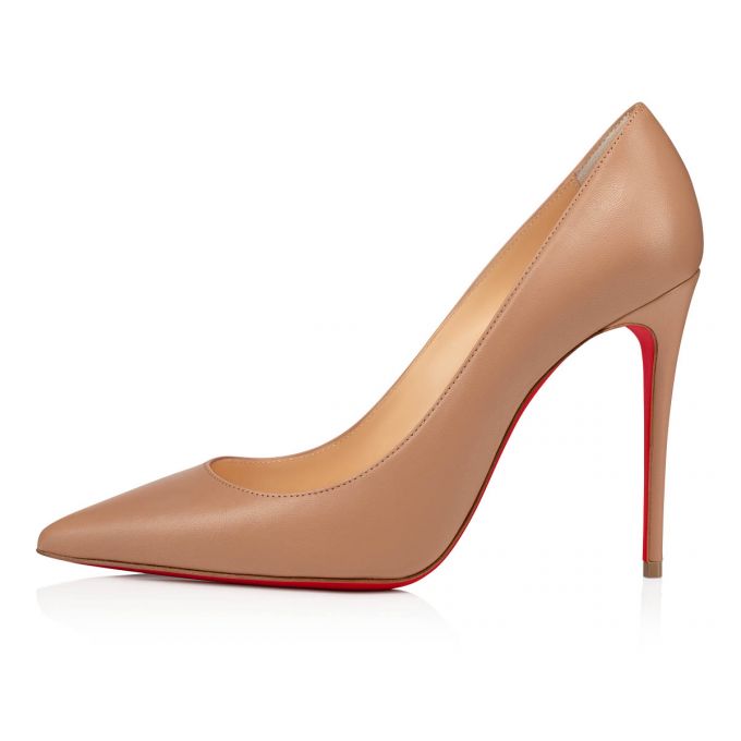 Zapatos De Salon Christian Louboutin Kate 100 Nappa Pumps Mujer Beige | MX-12858