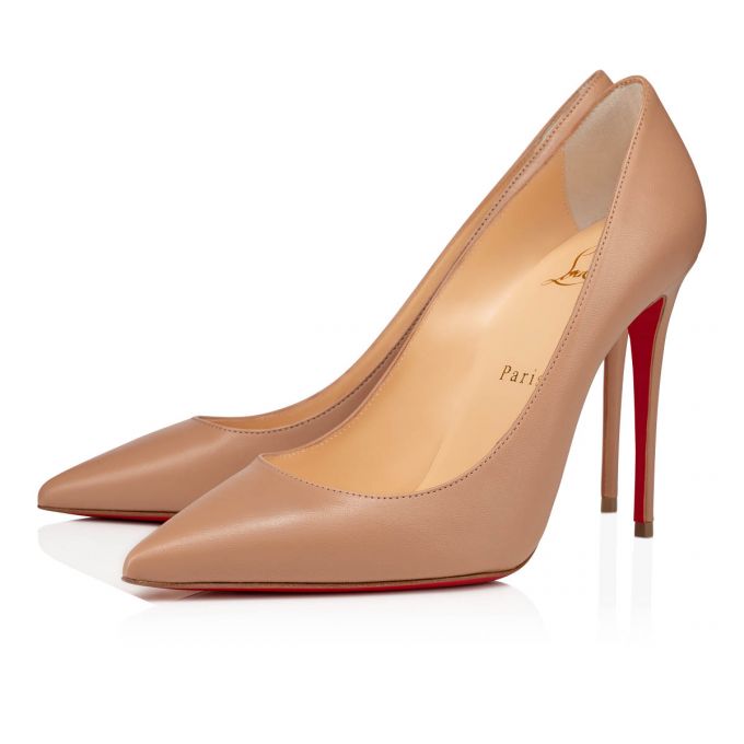 Zapatos De Salon Christian Louboutin Kate 100 Nappa Pumps Mujer Beige | MX-12858