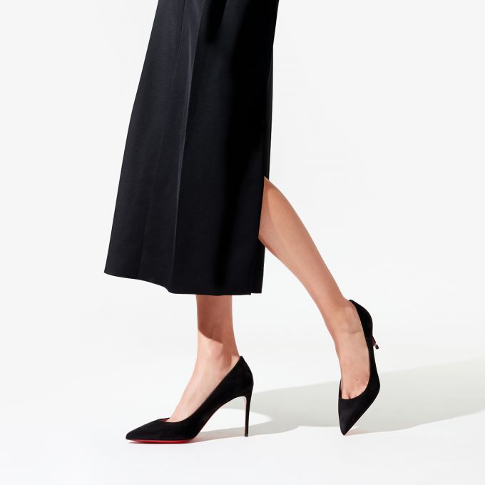 Zapatos De Salon Christian Louboutin Kate 085 85 Veau Velours Pumps Mujer Negros | MX-25615