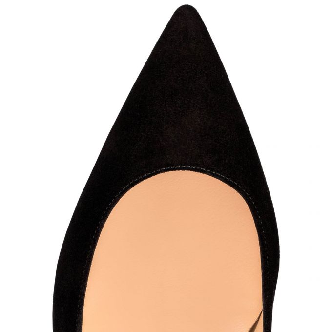 Zapatos De Salon Christian Louboutin Kate 085 85 Veau Velours Pumps Mujer Negros | MX-25615