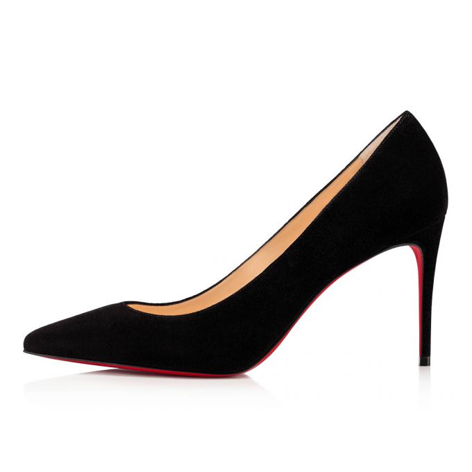 Zapatos De Salon Christian Louboutin Kate 085 85 Veau Velours Pumps Mujer Negros | MX-25615