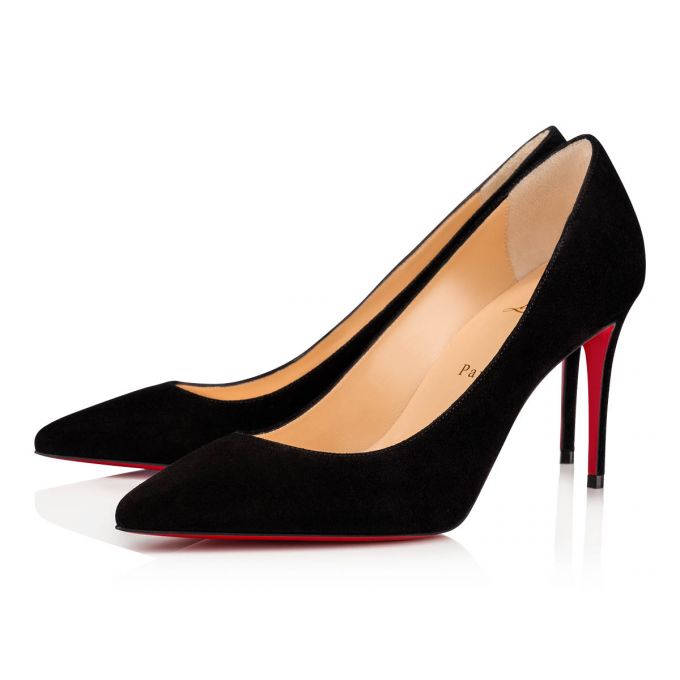 Zapatos De Salon Christian Louboutin Kate 085 85 Veau Velours Pumps Mujer Negros | MX-25615