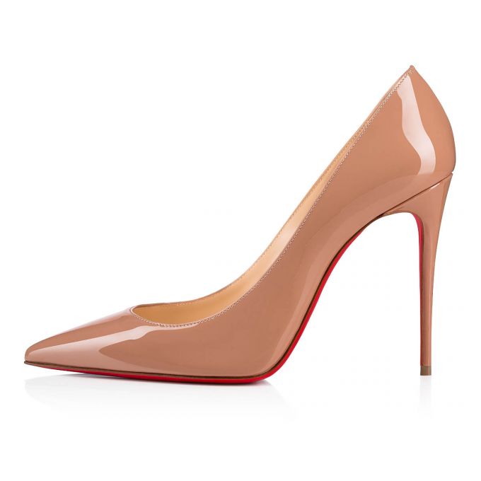 Zapatos De Salon Christian Louboutin Kate 100 100 6248 Charol Pumps Mujer Beige | MX-41227