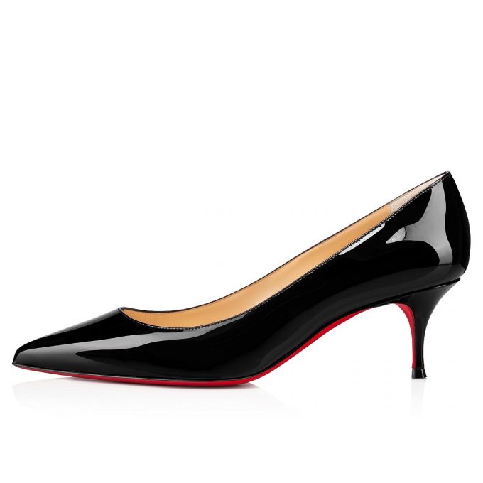 Zapatos De Salon Christian Louboutin Kate 55 Charol 55 Charol Pumps Mujer Negros | MX-54599