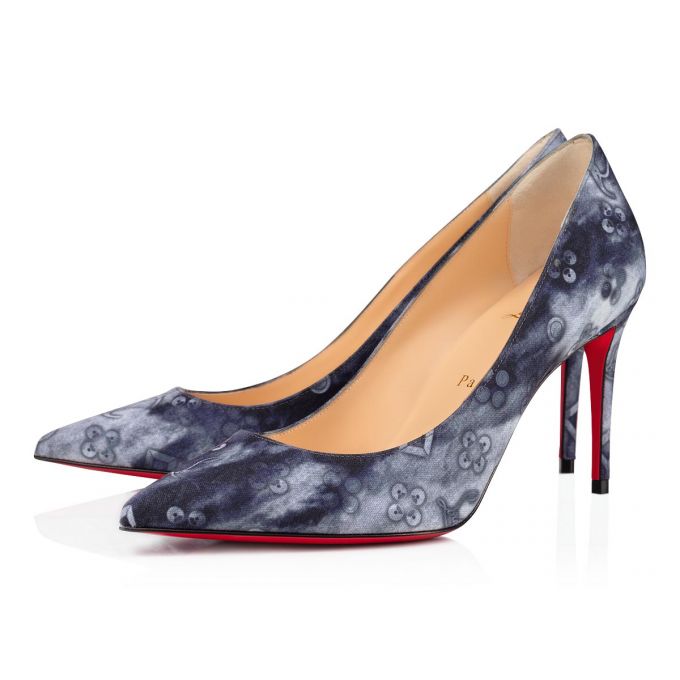 Zapatos De Salon Christian Louboutin Kate 85 Algodon Pumps Mujer Multicolor | MX-70414