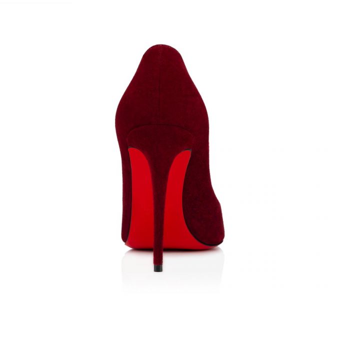 Zapatos De Salon Christian Louboutin Kate 100 100 Tanin Veau Velours Pumps Mujer Vino | MX-83652