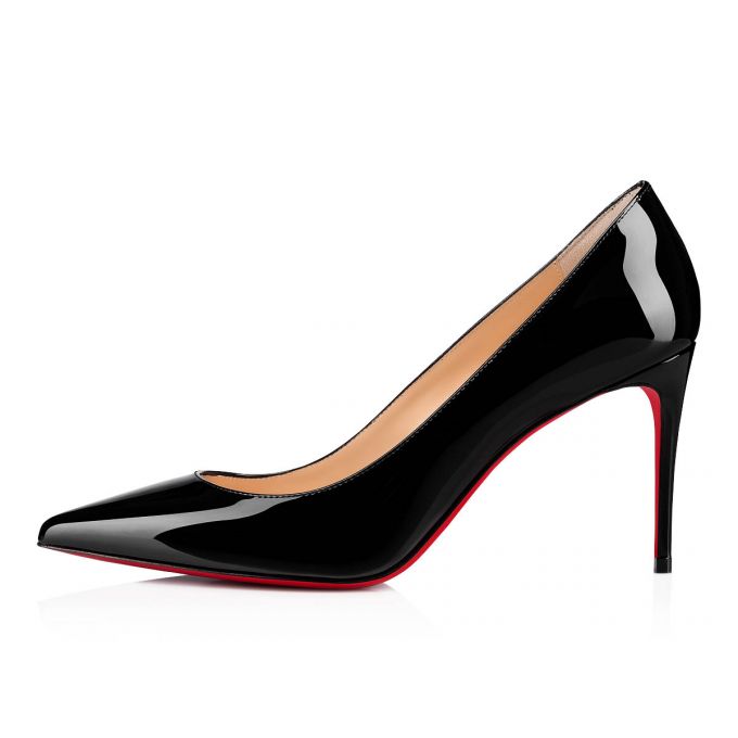 Zapatos De Salon Christian Louboutin Kate 085 85 Charol Pumps Mujer Negros | MX-94098