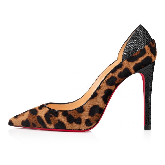 Zapatos De Salon Christian Louboutin Maastricht 100 Exotic Cuero Pumps Mujer Marrom Negros | MX-83231