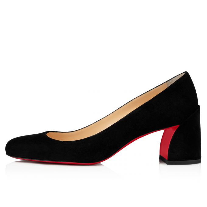 Zapatos De Salon Christian Louboutin Miss Sab 055 55 Veau Velours Pumps Mujer Negros | MX-38297