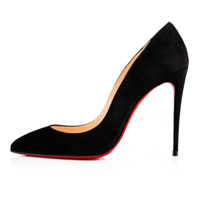 Zapatos De Salon Christian Louboutin Pigalle Follies 100 100 Veau Velours Pumps Mujer Negros | MX-43173