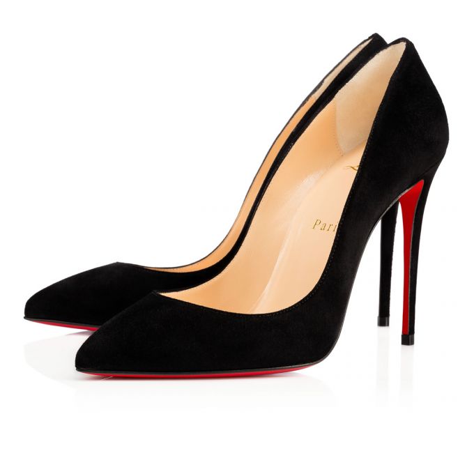 Zapatos De Salon Christian Louboutin Pigalle Follies 100 100 Veau Velours Pumps Mujer Negros | MX-43173