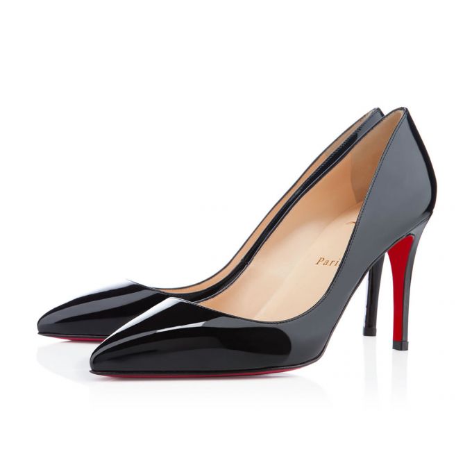 Zapatos De Salon Christian Louboutin Pigalle 085 85 Charol Pumps Mujer Negros | MX-47815