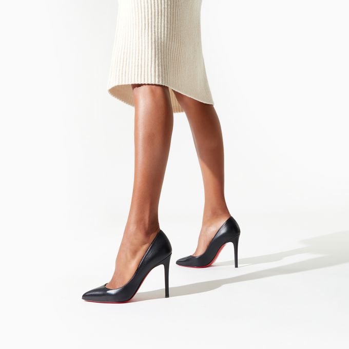 Zapatos De Salon Christian Louboutin Pigalle Nappa Shiny 100 Lambskin Pumps Mujer Negros | MX-81914