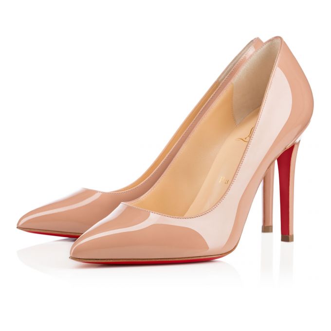 Zapatos De Salon Christian Louboutin Pigalle 100 100 6248 Charol Pumps Mujer Beige | MX-99837