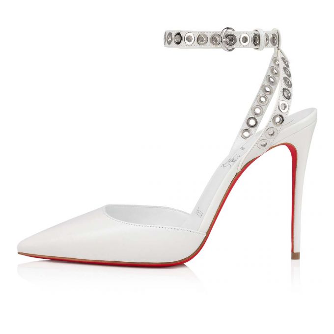 Zapatos De Salon Christian Louboutin Pumpaclou 100 Pumps Mujer Blancos | MX-88151