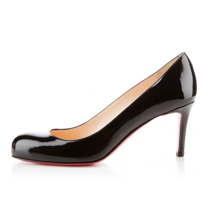 Zapatos De Salon Christian Louboutin Simple Pump 070 70 Charol Pumps Mujer Negros | MX-37812