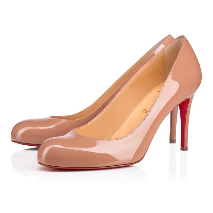 Zapatos De Salon Christian Louboutin Simple Pump 085 85 6248 Charol Pumps Mujer Beige | MX-43667