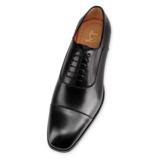 Zapatos Oxford Christian Louboutin Cousin Greg 000 Calf Oxford Hombre Negros | MX-26068