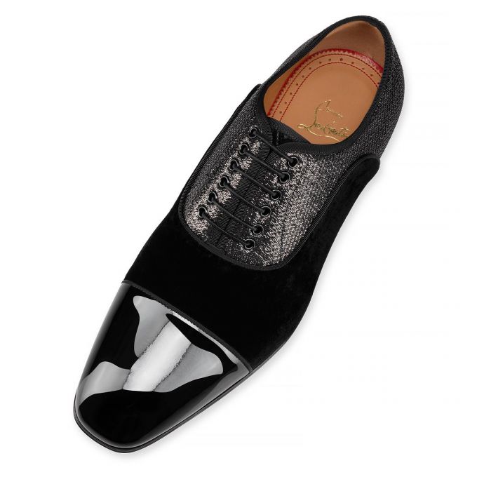 Zapatos Oxford Christian Louboutin Greggo Orlato Creative Fabric Oxford Hombre Negros | MX-08146