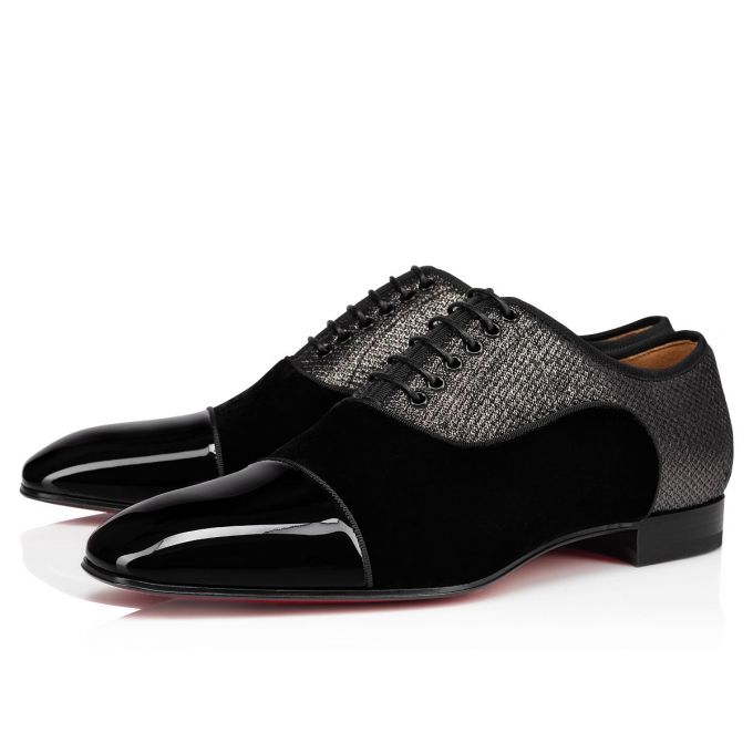 Zapatos Oxford Christian Louboutin Greggo Orlato Creative Fabric Oxford Hombre Negros | MX-08146