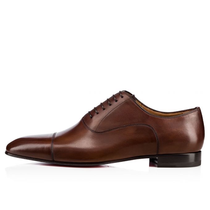 Zapatos Oxford Christian Louboutin Greggo 000 Havane Calf Oxford Hombre Marrom | MX-45264