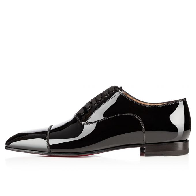 Zapatos Oxford Christian Louboutin Greggo 000 Charol Oxford Hombre Negros | MX-61772