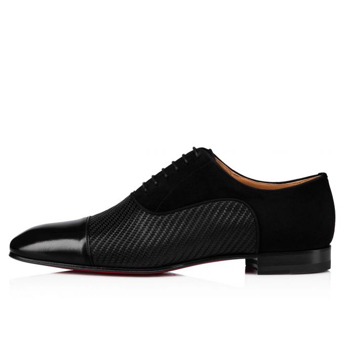 Zapatos Oxford Christian Louboutin Greggo Algodon Oxford Hombre Negros | MX-85786