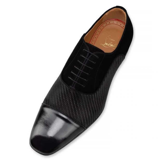 Zapatos Oxford Christian Louboutin Greggo Algodon Oxford Hombre Negros | MX-85786