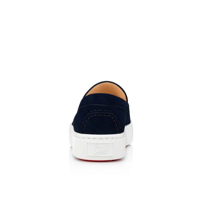 Zapatos del Barco Christian Louboutin Paqueboat Calf Barco Shoes Hombre Azules | MX-09665