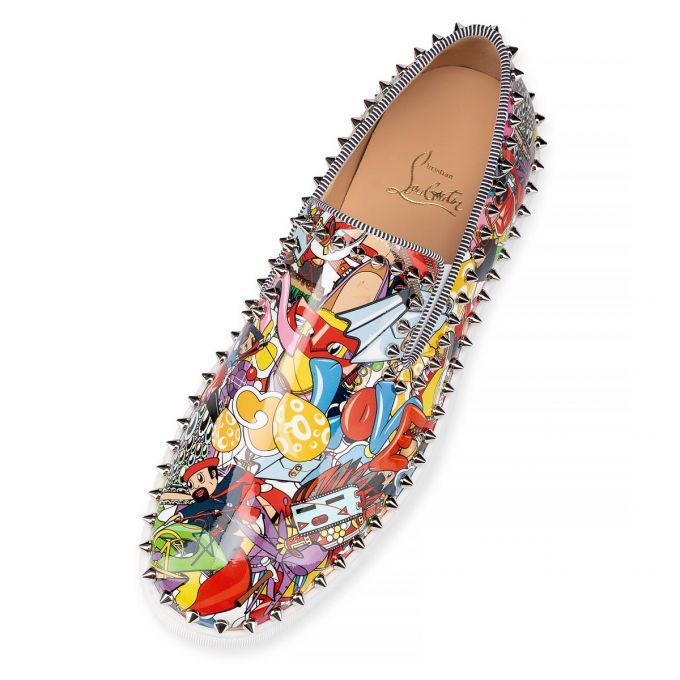 Zapatos del Barco Christian Louboutin Pik Barco Creative Cuero Barco Shoes Hombre Multicolor | MX-14957