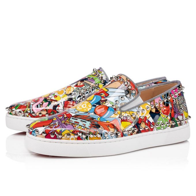 Zapatos del Barco Christian Louboutin Pik Barco Creative Cuero Barco Shoes Hombre Multicolor | MX-14957