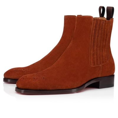 Botas Christian Louboutin Angloman Calf Booty Hombre Marrom | MX-68929