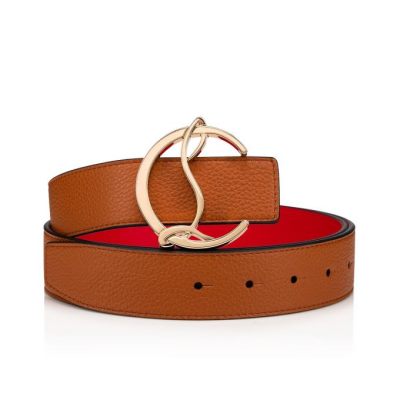 Cinturones Christian Louboutin W Cl Logo Belt Classic Cuero Belts Mujer Marrom Dorados | MX-14718