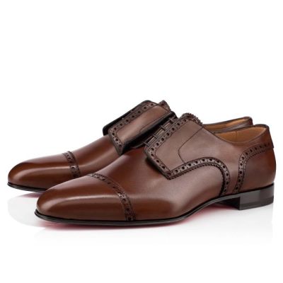 Derby Christian Louboutin Curry Calf Derby Hombre Marrom | MX-70971