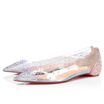 Flats Christian Louboutin Degrastrassita Pvc Flats Mujer Rosas | MX-98914