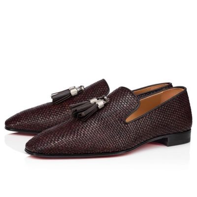 Loafers Christian Louboutin Rivalion Dark Creative Cuero Loafer Hombre Marrom Oscuro | MX-56459