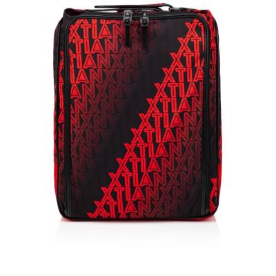 Mochilas Christian Louboutin Hop'N Zip Creative Fabric Backpack Hombre Negros Rojos | MX-05585