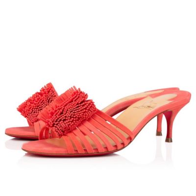 Sandalias Christian Louboutin Belbrossa 55 Gamuza Sandals Mujer Rosas | MX-86894